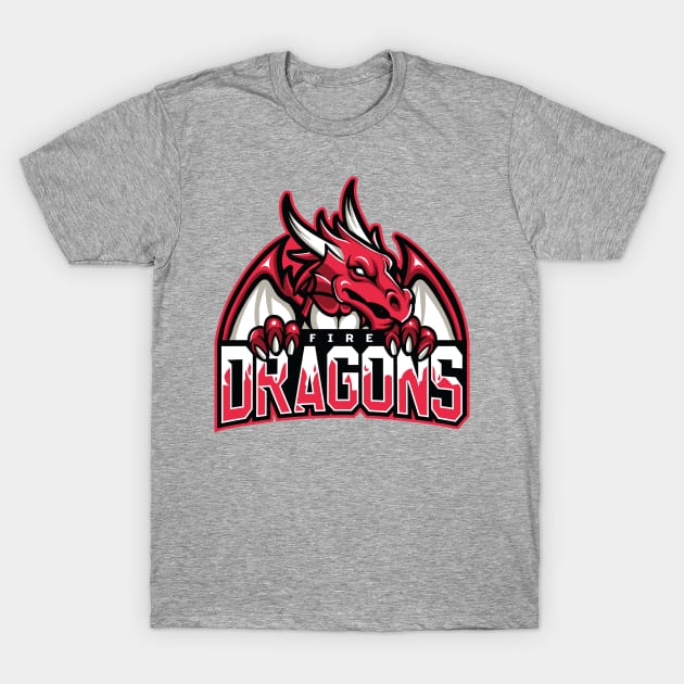 Fire Dragons T-Shirt by Punksthetic